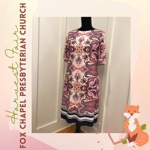 Eliza J Paisley Dress, Size 8